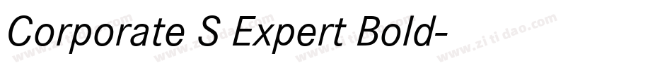 Corporate S Expert Bold字体转换